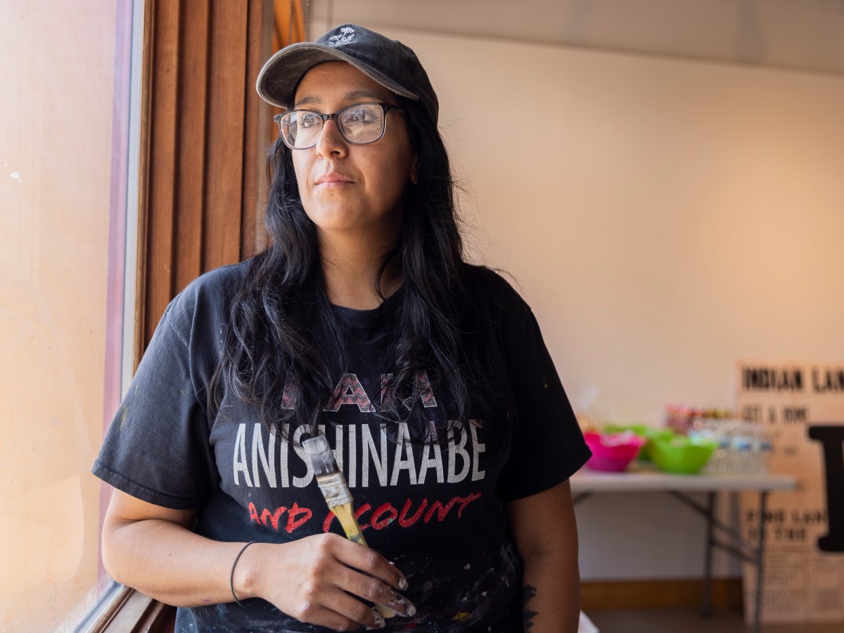 A new Native art installation, “Never Homeless Before 1492,” challenges the origins of Native homelessness in Minneapolis