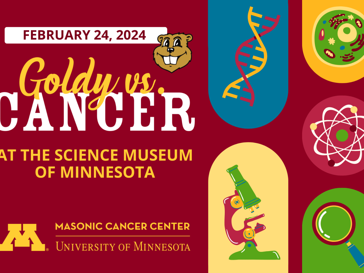 Goldy takes on cancer: Join us for an all-ages battle at the Science Museum of Minnesota!